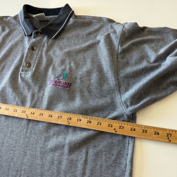 Arizona Diamondbacks VTG 90s Poly Blend Casual Polo Shirt Mens LARGE - Picture 5 of 7